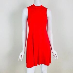 ASOS Mock Neck Open Back Mini Swing Dress Sz 0